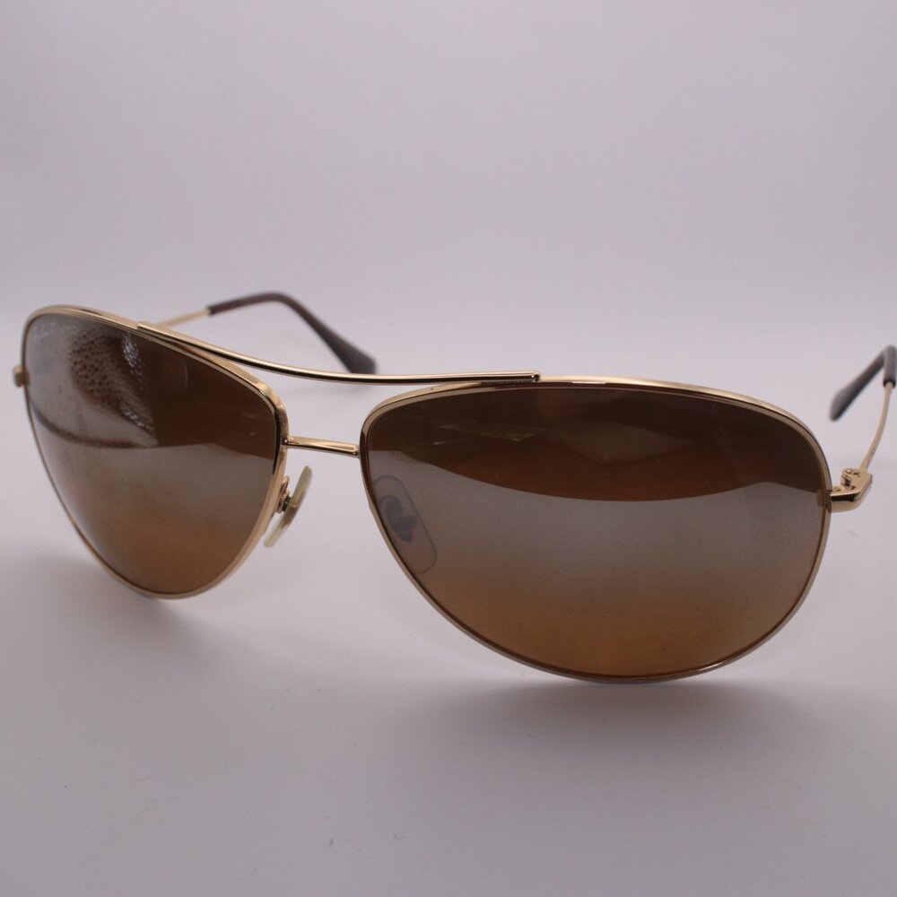 Ray-Ban Polarized Gold Aviator Browline Metal Sunglasses RB3293